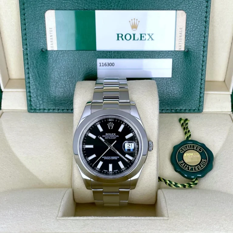 Rolex Datejust II, kutusu ve referans numarası etiketiyle